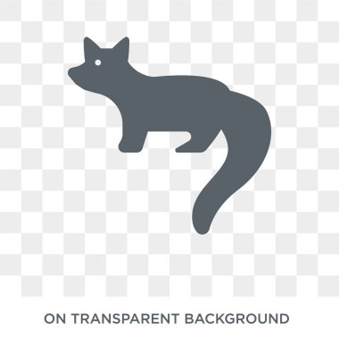 Sansar simgesi. Trendy düz vektör hayvanlar koleksiyonundan şeffaf arka plan üstünde kutsal kişilerin resmi sansar. Yüksek kalite sansar simge kullanımı web ve mobil için dolu