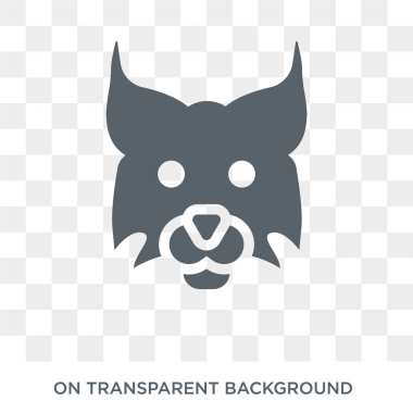 Lynx simgesi. Trendy düz vektör hayvanlar koleksiyonundan şeffaf arka plan üstünde kutsal kişilerin resmi Lynx. Lynx simge kullanımı web ve mobil için yüksek kaliteli dolu