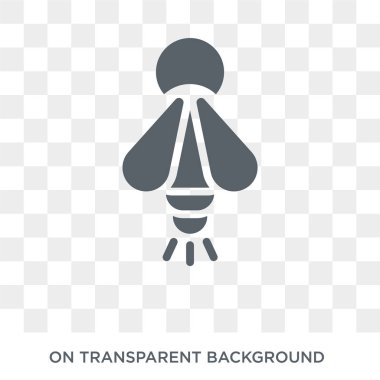 Ateş böceği simgesi. Hayvanlar koleksiyonundan şeffaf arka plan trendy düz vektör Firefly simgesi. Firefly simge kullanımı web ve mobil için yüksek kaliteli dolu