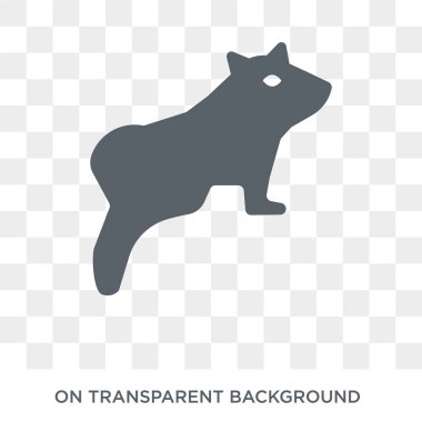 Gelincik simgesi. Trendy düz vektör hayvanlar koleksiyonundan şeffaf arka plan üstünde kutsal kişilerin resmi yaban gelinciği. Yüksek kaliteli gelincik simge kullanımı web ve mobil için dolu