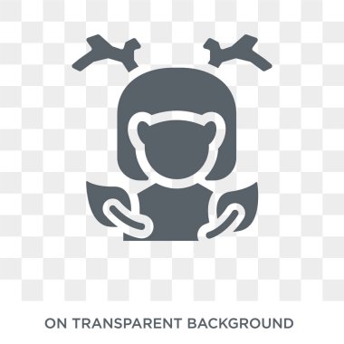 Madre monte simgesi. Peri masalı koleksiyonundan şeffaf arka plan trendy düz vektör Madre monte simgesi. Yüksek kaliteli Madre monte simge kullanımı web ve mobil için dolu