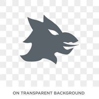 Grifon simgesi. Trendy düz vektör masal koleksiyonundan şeffaf arka plan üstünde kutsal kişilerin resmi grifon. Yüksek kaliteli web ve mobil için Gryphon sembolü kullanın dolu