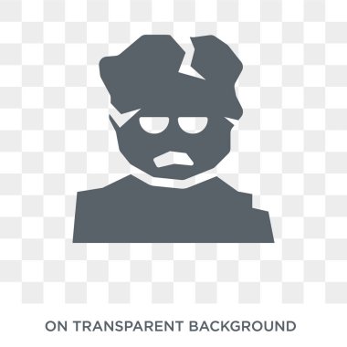 Golem simgesi. Trendy düz vektör masal koleksiyonundan şeffaf arka plan üstünde kutsal kişilerin resmi Golem. Golem simge kullanımı web ve mobil için yüksek kaliteli dolu