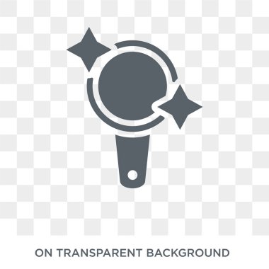 Büyülü ayna simgesi. Trendy düz vektör Enchanted masal koleksiyonundan şeffaf arka plan ayna simgesi. Yüksek kaliteli Enchanted ayna simge kullanımı web ve mobil için dolu