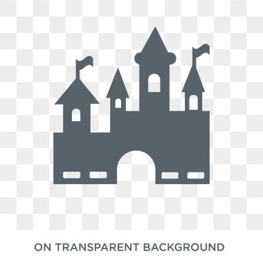 Disneyland simgesi. Disneyland tasarım konsepti eğlence koleksiyonundan. Basit öğe vektör çizim şeffaf arka plan üzerinde.