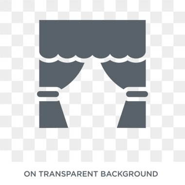 perde sahne simgesi. perde sahne tasarım konsepti eğlence koleksiyonundan. Basit öğe vektör çizim şeffaf arka plan üzerinde.