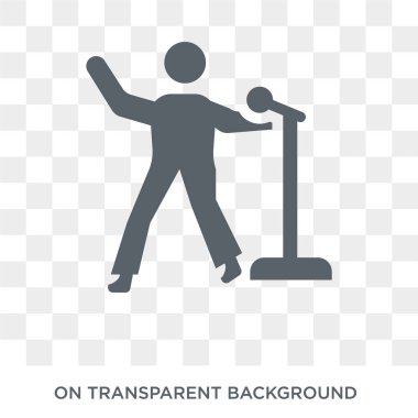 Konser simgesi. Konser tasarım konsepti eğlence koleksiyonundan. Basit öğe vektör çizim şeffaf arka plan üzerinde.