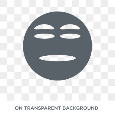 İfadesiz emoji simgesi. İfadesiz emoji tasarım konsepti Emoji koleksiyonundan. Basit öğe vektör çizim şeffaf arka plan üzerinde.