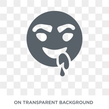 Emoji simgesi saçmalamak. Emoji tasarım konsepti Emoji koleksiyonundan saçmalamak. Basit öğe vektör çizim şeffaf arka plan üzerinde.