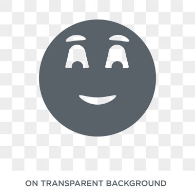 Sakin emoji simgesi. Sakin emoji tasarım konsepti Emoji koleksiyonundan. Basit öğe vektör çizim şeffaf arka plan üzerinde.