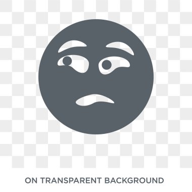 Rahatsız emoji simgesi. Rahatsız emoji tasarım konsepti Emoji koleksiyonundan. Basit öğe vektör çizim şeffaf arka plan üzerinde.