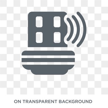 usb kablosuz adaptör simgesi. Elektronik cihazlar koleksiyonundan şeffaf arka plan üzerinde trendy düz vektör usb kablosuz adaptör simgesi. Web ve web için yüksek kaliteli dolu usb kablosuz adaptör sembol kullanımı