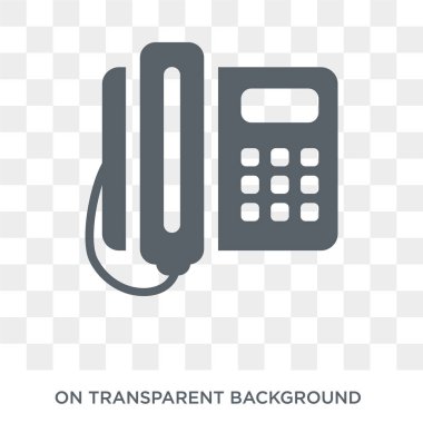 Telefon simgesi. Elektronik cihazlar koleksiyonundan şeffaf arka plan trendy düz vektör telefon simgesi. Yüksek kalitede telefon simge kullanımı web ve mobil için dolu