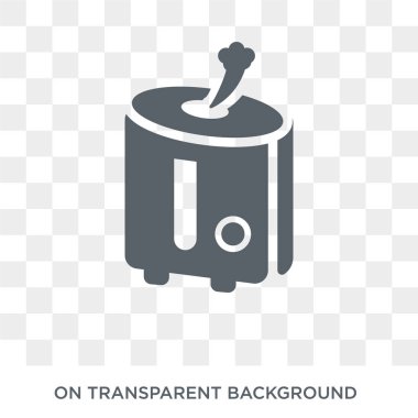 Nemlendirici simgesi. Trendy düz vektör elektronik cihazlar koleksiyonundan şeffaf arka plan üstünde kutsal kişilerin resmi nemlendirici. Yüksek kaliteli dolu nemlendirici simge kullanımı için web ve hareket eden