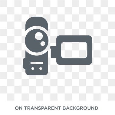 Camcorder icon. Trendy flat vector Camcorder icon on transparent background from Electronic devices collection. High quality filled Camcorder symbol use for web and mobile