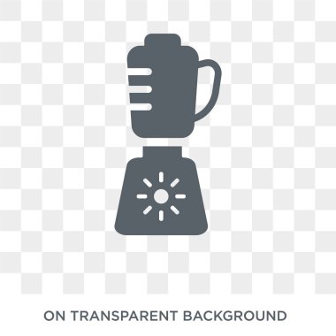 Blender simgesi. Elektronik cihazlar koleksiyonundan şeffaf arka plan trendy düz vektör Blender simgesi. Blender simge kullanımı web ve mobil için yüksek kaliteli dolu