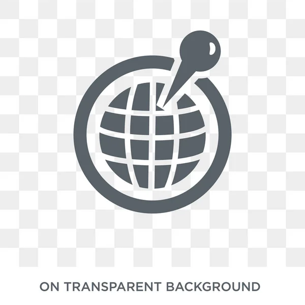Ícone Mundial Vetor Plano Moda Ícone Mundial Sobre Fundo Transparente — Vetor de Stock