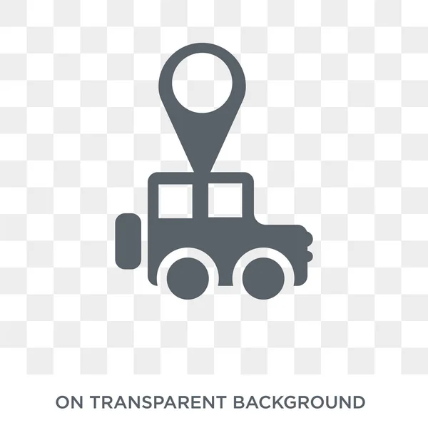 Mapa Icono Transportes Trendy Flat Vector Map Icono Transporte Sobre — Vector de stock