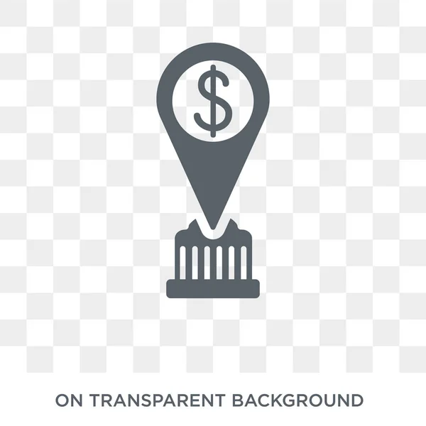 Icône Broche Bancaire Vecteur Plat Tendance Bank Pin Icône Sur — Image vectorielle