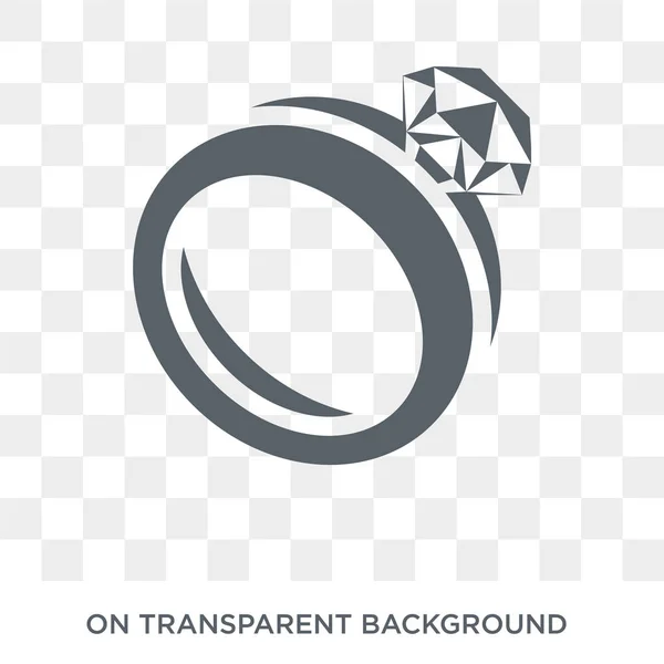 Diamond Ring Icon Trendy Flat Vector Diamond Ring Icon Transparent — Διανυσματικό Αρχείο