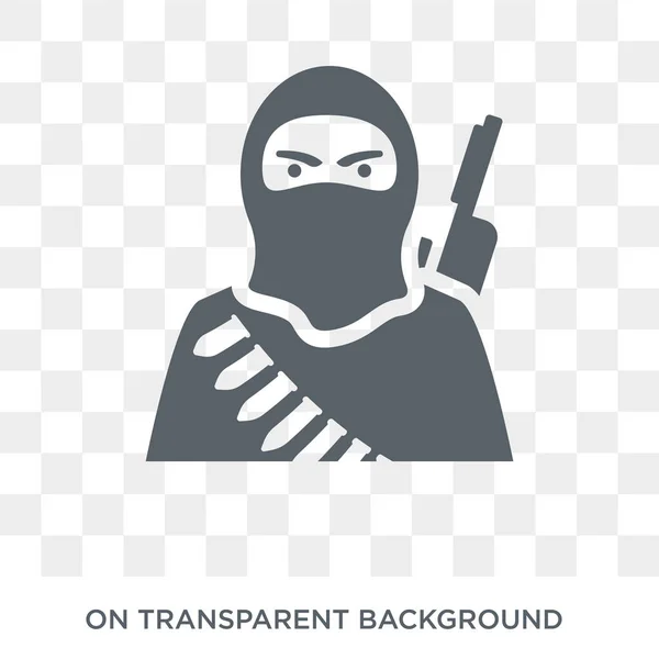 Icono Del Terrorismo Icono Moda Del Terrorismo Vectorial Plano Sobre — Vector de stock