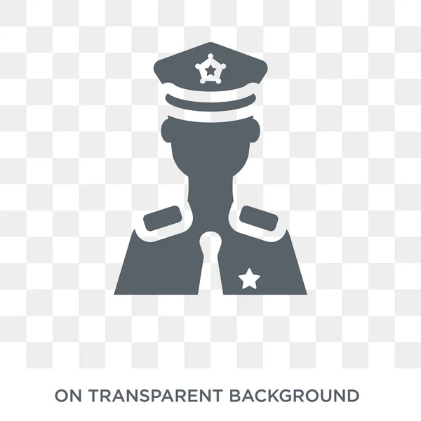 警察图标 时尚的扁平向量警察图标在透明背景从法律和司法收藏 高质量的填充警察符号用于网络和移动 — 图库矢量图片