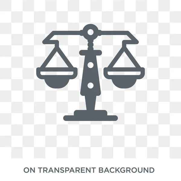 Justice Icon Trendy Flat Vector Justice Icon Transparent Background Law — Stock Vector