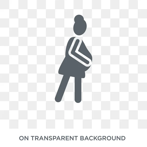 Motherhood Icoon Trendy Plat Vector Moederschap Pictogram Transparante Achtergrond Uit — Stockvector