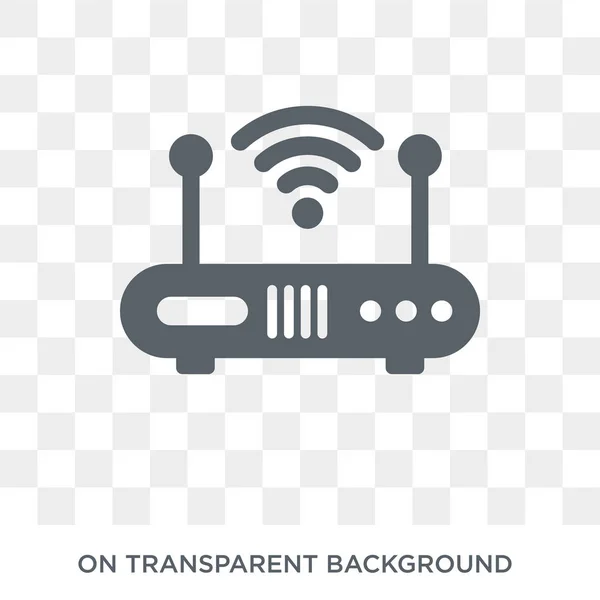 Wireless Router Icon Trendy Flat Vector Wireless Router Icon Transparent — Stock Vector