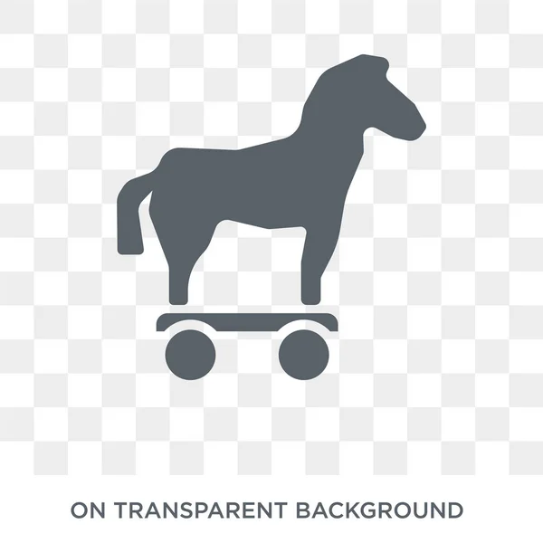 Icono Troya Trendy Flat Vector Trojan Icon Transparent Background Internet — Vector de stock