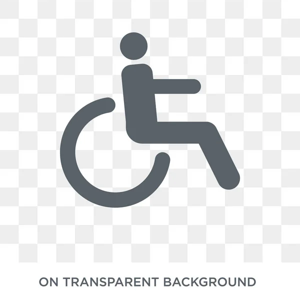 Wheelchair Icon Trendy Flat Vector Wheelchair Icon Transparent Background Health — Stok Vektör