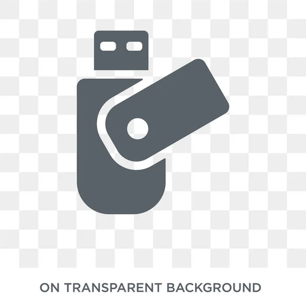 Usb Flash Icon Trendy Flat Vector Usb Flash Icon Transparent — 图库矢量图片