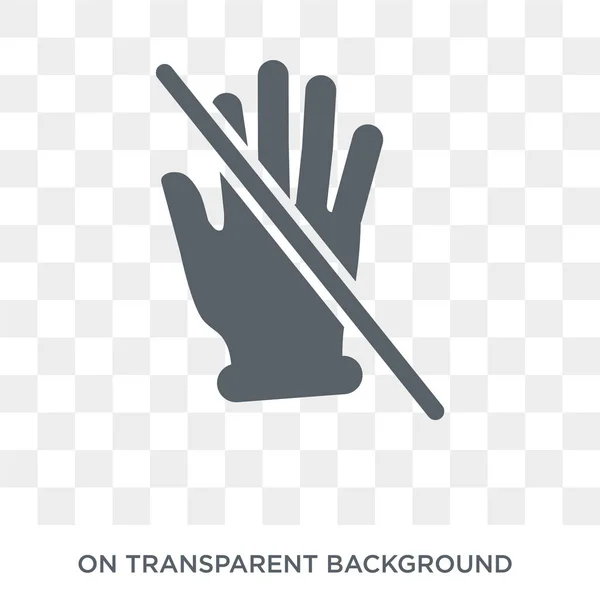 Keine Berührungsgeste Trendige Flache Vektor Touch Geste Symbol Auf Transparentem — Stockvektor