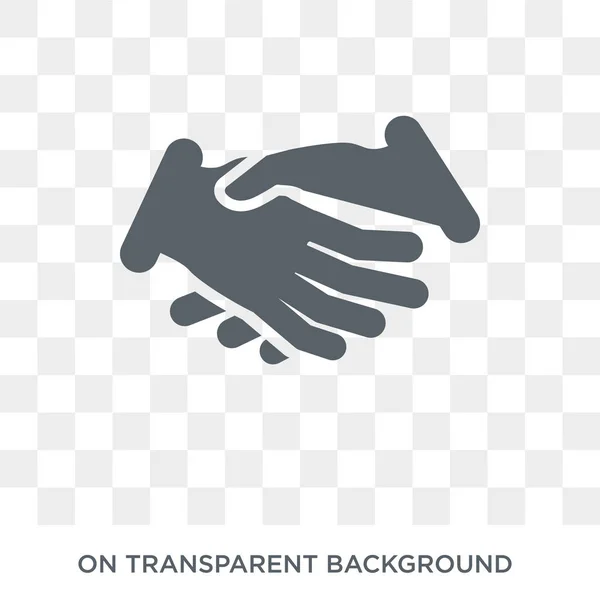 Handshake Icon Trendy Flat Vector Handshake Icon Transparent Background Hands — 스톡 벡터