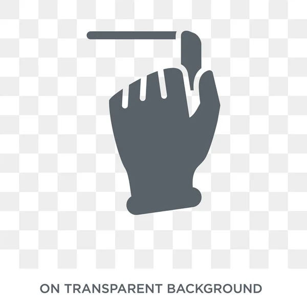 Hand Chalk Icon Trendy Flat Vector Hand Chalk Icon Transparent — Stock Vector