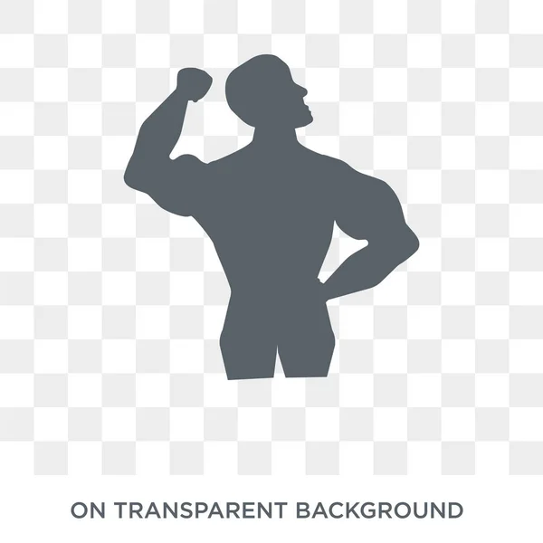 Muskeln Trendiges Symbol Für Flache Vektormuskeln Auf Transparentem Hintergrund Aus — Stockvektor