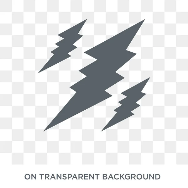 Lightning Bolt Polygonal Icon Lightning Bolt Polygonal Design Concept Geometry — Stock Vector