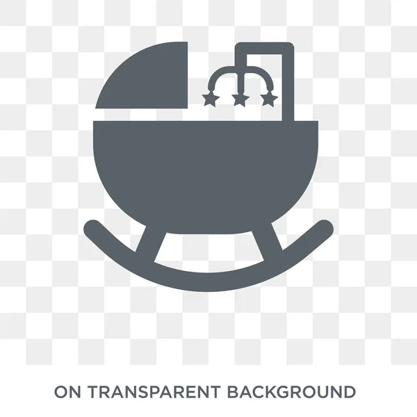 Wiege Symbol Cradle Design Konzept Aus Möbeln Und Haushaltsgegenständen Einfache — Stockvektor