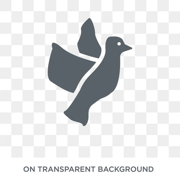 飞鸽图标 时尚的平面矢量飞鸽图标透明背景从动物收藏 高质量填充飞鸽符号用于网络和移动设备 — 图库矢量图片