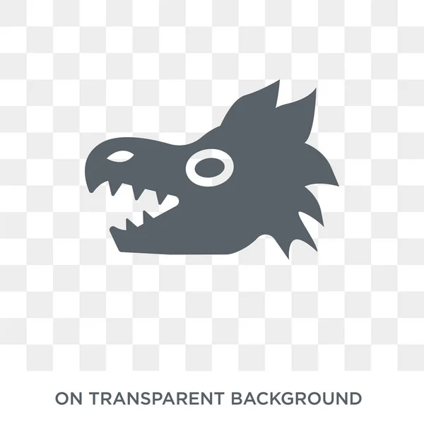 Quetzalcoatl Ikonen Trendiga Platt Vektor Quetzalcoatl Ikonen Transparent Bakgrund Från — Stock vektor