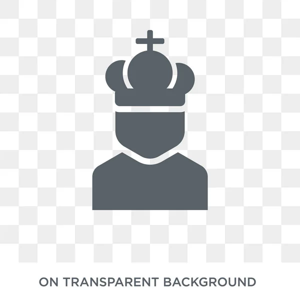 Icono Rey Moderno Icono Vector Plano King Sobre Fondo Transparente — Vector de stock