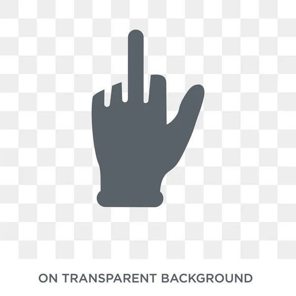 Middle Finger Icon Trendy Flat Vector Middle Finger Icon Transparent Stock Vector
