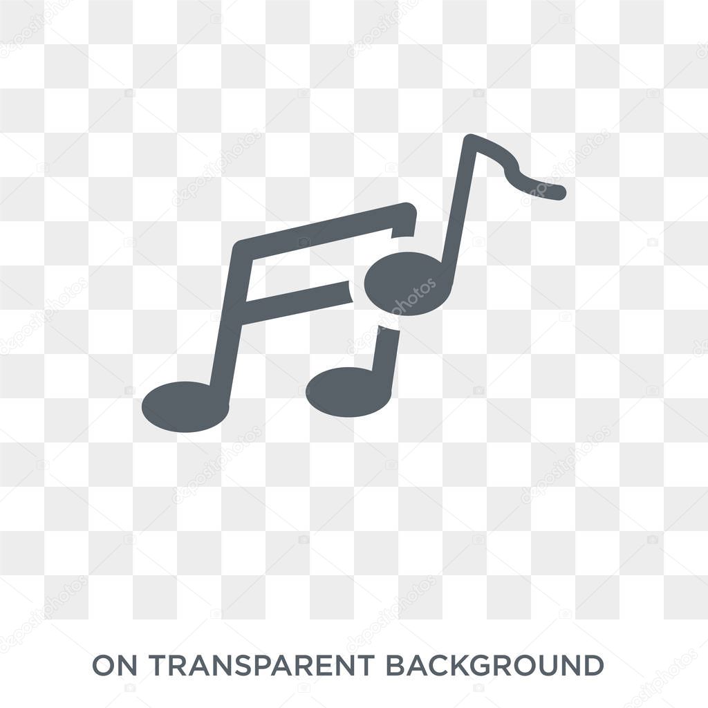 Music note icon. Music note design concept from  collection. Simple element vector illustration on transparent background.