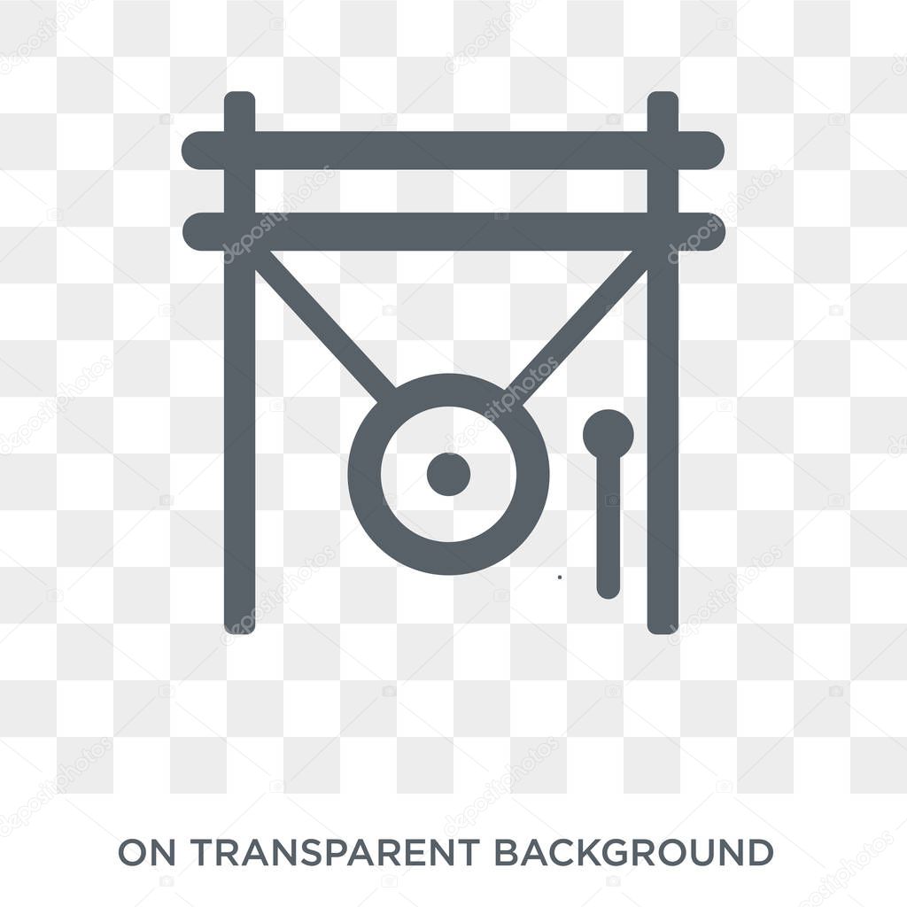 Gong icon. Gong design concept from  collection. Simple element vector illustration on transparent background.