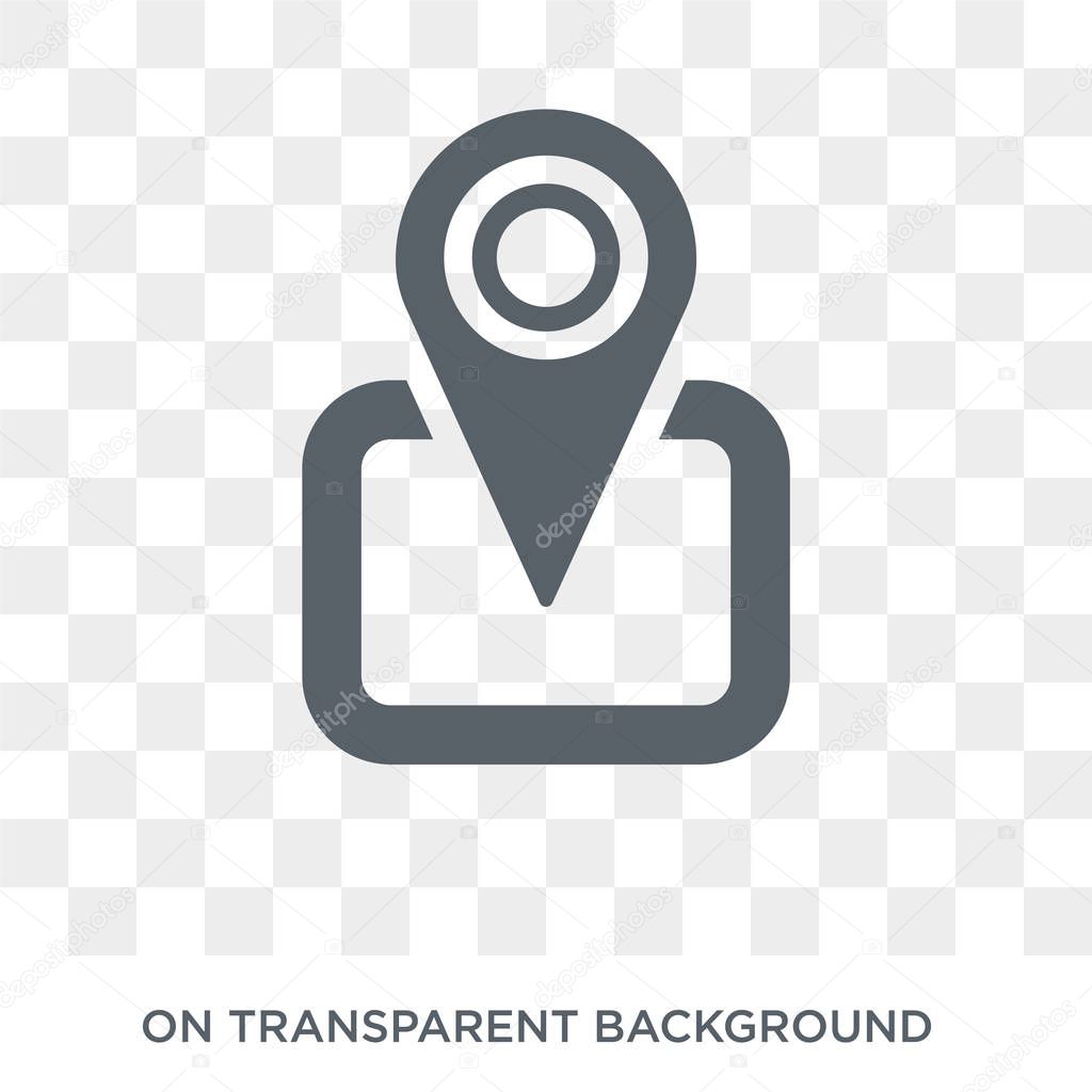 Find Location icon. Trendy flat vector Find Location icon on transparent background from Maps and Locations collection. High quality filled Find Location symbol use for web and mobile