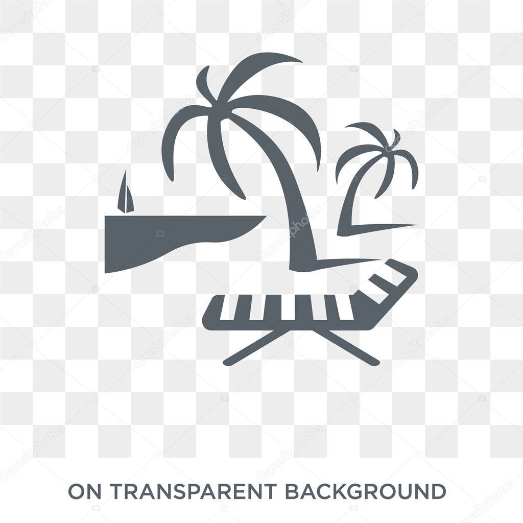 Resort icon. Trendy flat vector Resort icon on transparent background from Luxury collection. High quality filled Resort symbol use for web and mobile
