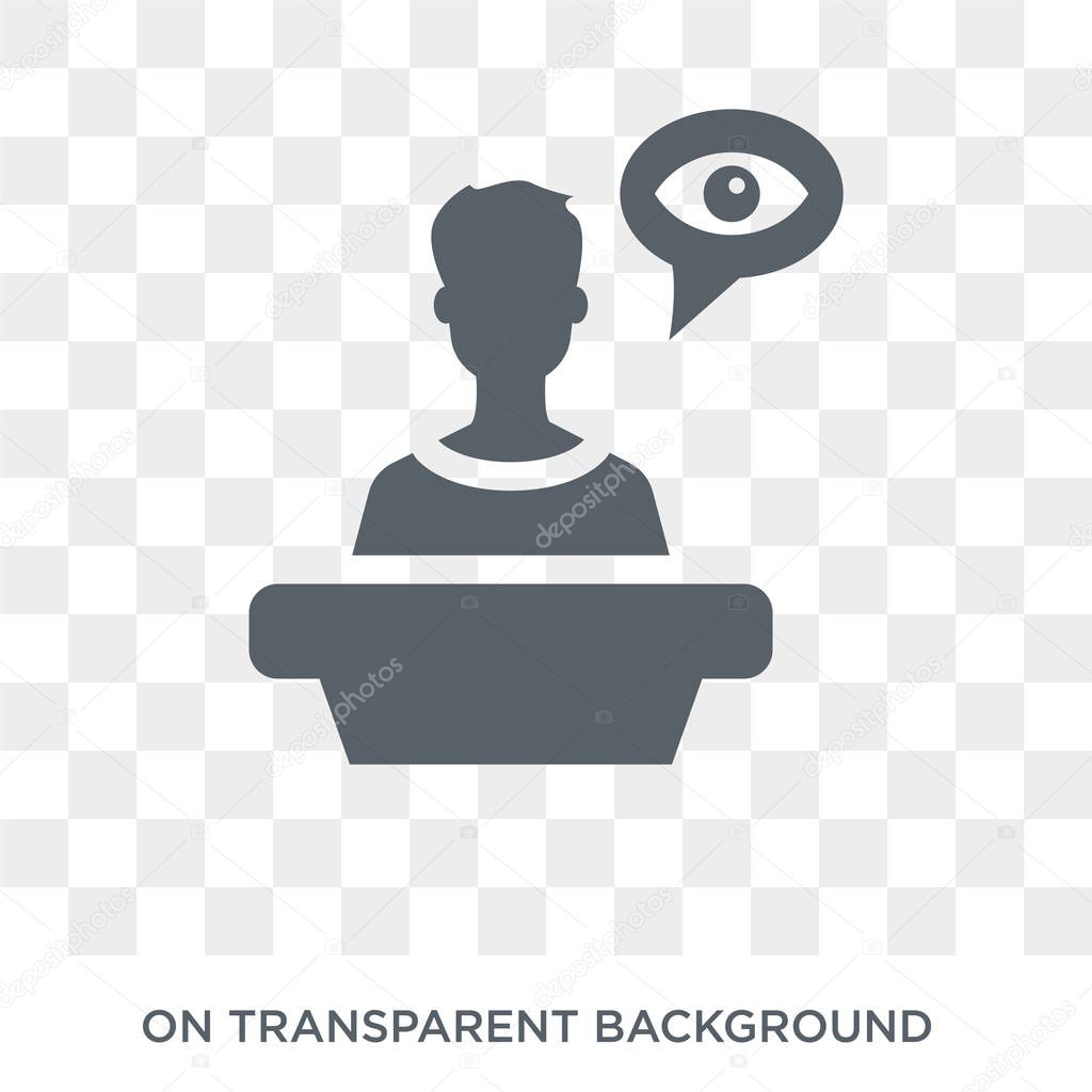 Witness icon. Trendy flat vector Witness icon on transparent background from law and justice collection. High quality filled Witness symbol use for web and mobile