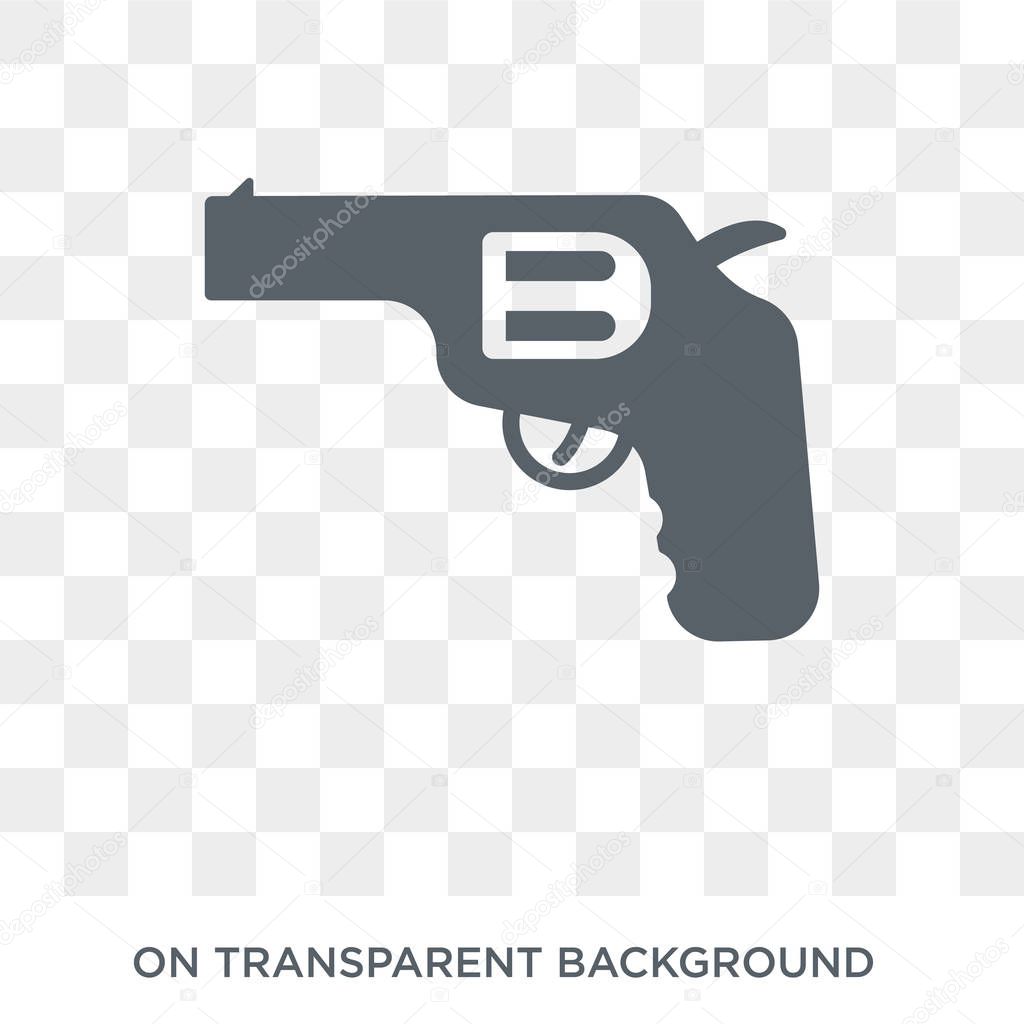 Pistol icon. Pistol design concept from Army collection. Simple element vector illustration on transparent background.