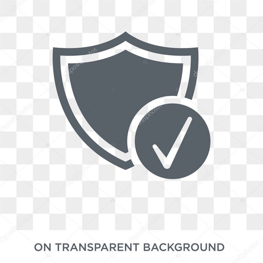 Protected icon. Trendy flat vector Protected icon on transparent background from Internet Security and Networking collection. High quality filled Protected symbol use for web and mobile