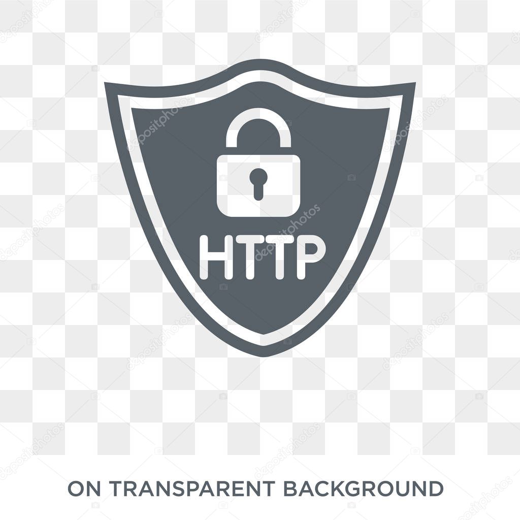 Https icon. Trendy flat vector Https icon on transparent background from Internet Security and Networking collection. High quality filled Https symbol use for web and mobile
